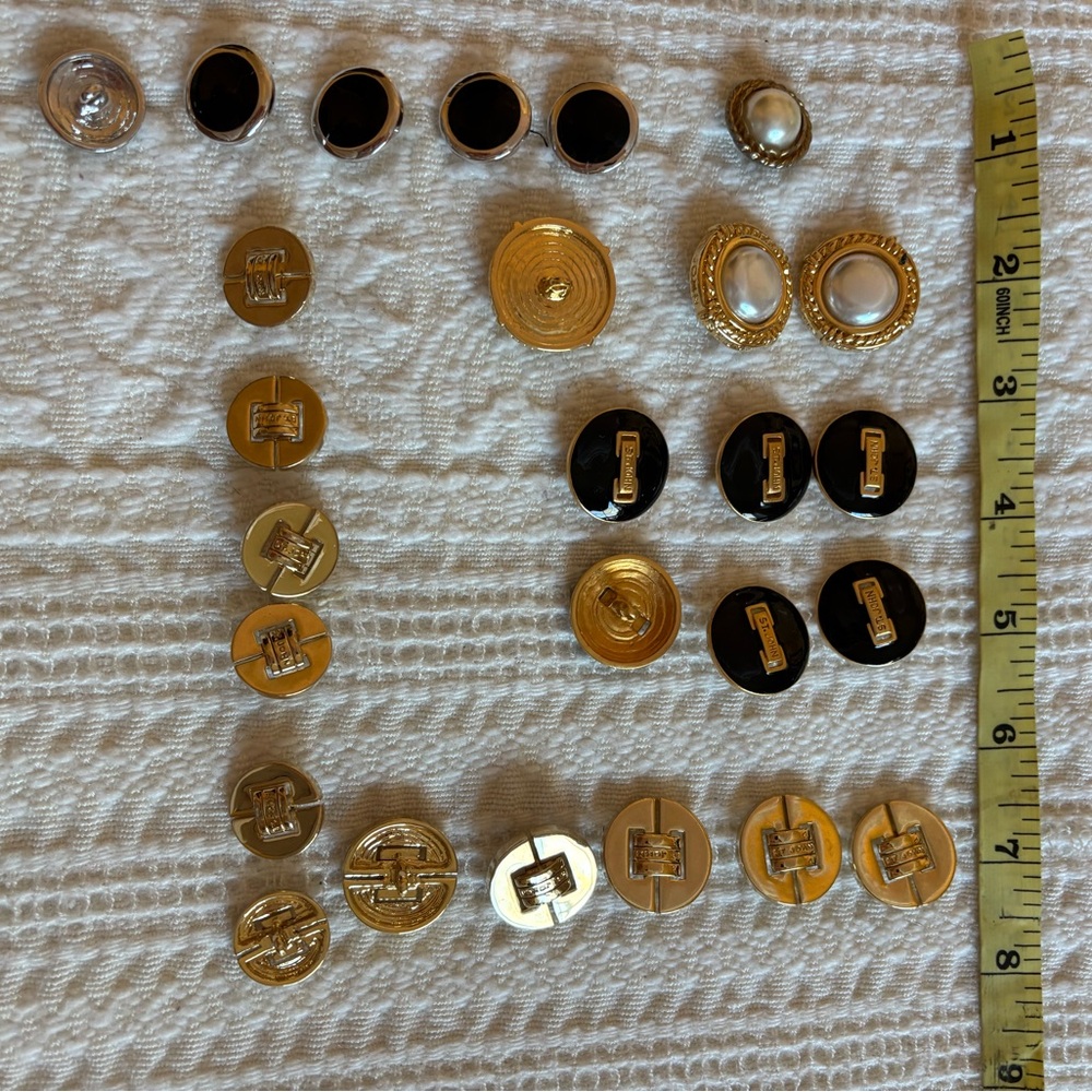 St. John Collection Gold and Black Button Set